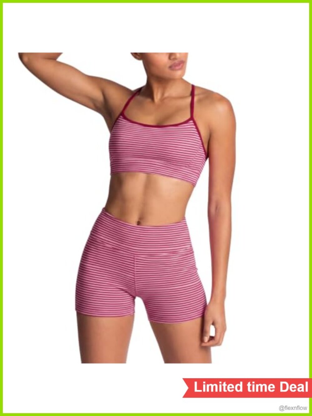 Women's 2 Piece Workout Set Nylon High Waisted Biker Shorts Sports Bra